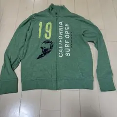 gap kidsフルジップトレーナー 薄緑 150㎝ 刺繍　両ポケットあり