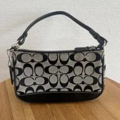 極美品】COACH コーチ アクセサリーポーチ キャンバス 黒 6094 - メルカリ