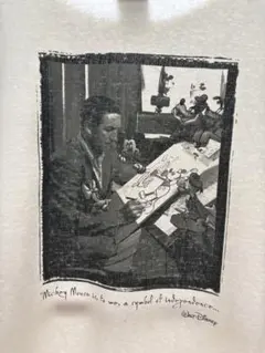 90s Disney Tシャツ ウォルト　ディズニー フォト　ミッキー