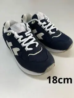 新品 キッズ スニーカ18cm ネイビー