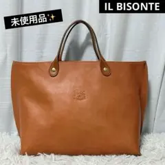 未使用✨IL BISONTE イルビゾンテ　トートバッグ　レザー　オレンジ　希少