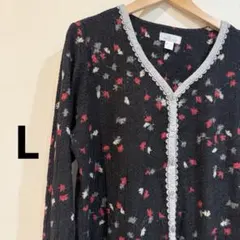 Celestial DREAMS 花柄　長袖　カーディガン　L/G 12-14