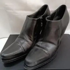 sh4228 PRADA　レザー ブーティ ブラック サイドジップのサムネイル