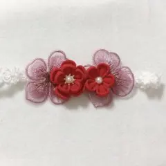 39髪飾り　ベビー　ヘアバンド　初節句　お食い初め100日祝いひな祭り　ベビー袴