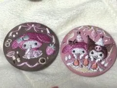 サンリオ 刺繍缶バッジ ビスケット Biscuit マイメロロディ シークレット