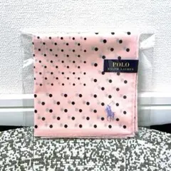 【新品・未使用品】 POLO RALPH LAUREN ハンカチ ピンク ドット