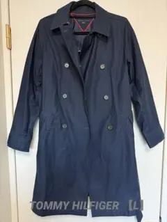 TOMMY HILFIGER トミー ヒルフィガー　ネイビートレンチコート【L】