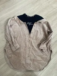 レピピアルマリオ　XS フリルネックシャツ　コーデュロイシャツ