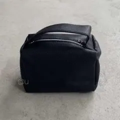 スクエア ボックス ショルダーバッグ 2way 黒 斜めがけ ハンドバッグ 韓国