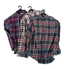 3枚セット　RED HEAD チェック柄ネルシャツ M.L.XLサイズ