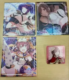 シャニマス　アクリルバッジ　色紙　摩美々　恋鐘　果穂　甘奈