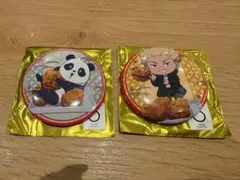 呪術廻戦 神座コラボ 秤金次 パンダ 缶バッジ 2点セット