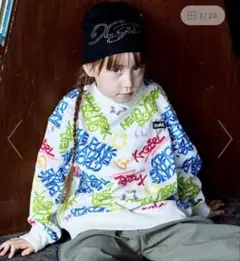 新品　未使用　x-girl 総柄プリント トレーナー