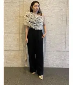 値下げ✨LAGUNAMOON LADYチュールオフショルパンツドレス M