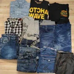 ②　男の子　150cm まとめ売り　デニム　パンツ　長袖　シャツ