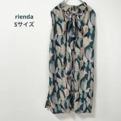 rienda 花柄 ノースリーブ ワンピース