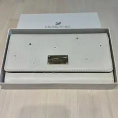 未使用 SWAROVSKI 長財布 スワロフスキー Bejoueld 長財布 レディース 薄い 本革 大容量 日本製 スワロフスキー