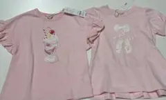 新品タグ付き　la poche biscuit 半袖Tシャツ　2枚セットのサムネイル