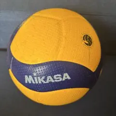 美品　MIKASA バレー4号 検定球 黄/青 V400W