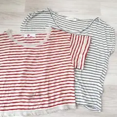 E hyphen ボーダーカットソー2点セットのサムネイル