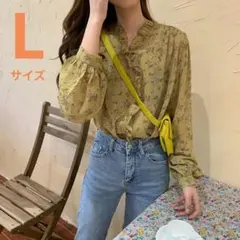 ❀春夏用❀ 花柄 フリルブラウス