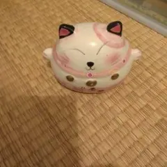 猫型 陶器製 置物