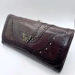 ANNA SUI アナスイ バタフライ 長財布 がま口 レザー 蝶 Y2K