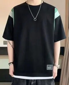 新品　Tシャツ メンズ 半袖　ビッグシルエットトップス カジュアル M 夏服