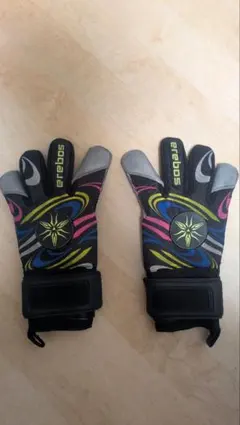 erebos キーパーグローブ 黒/ピンク/青/黄 8号