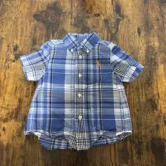 Ralph Lauren 半袖シャツ 18M 青系チェック