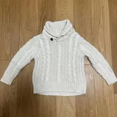 オールドネイビー　OLDNAVY ニット白　オフホワイト　綿　キッズ　3T