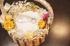 ドライフラワーリングピロー バスケット型