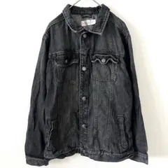ワンダーネーション Gジャン 長袖 無地 XL(14-16) 黒 綿 デニム - メルカリ