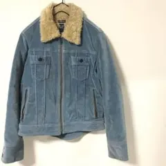 ★ギャップ デニムジャケット風  ジャケット フェイクファー ブルー