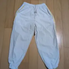 キッズ(女の子用) ホワイト ロングパンツ サイドストライプ