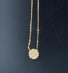 ダイヤモンド　18金イエローゴールドネックレス