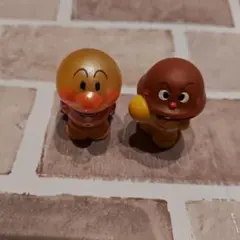 希少！レア 黄金アンパンマン カレーパンマン 指人形 2体セット