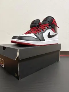 AIR JORDAN 1 MID WHITE/GYM RED-BLACK