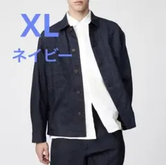 UNIQLOCプレミアムリネンシャツジャケット新品未使用ネイビー限定XS