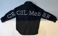 CECIL McBEEバックロゴ　可愛い黒 コーデュロイ 長袖シャツ　M