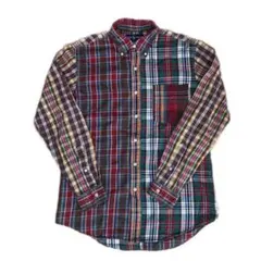 90s Ralph Lauren クレイジーパターン　チェック柄長袖シャツ