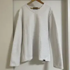 AZUL by MOUSSY ホワイト Vネック トレーナー M