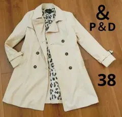 38 ＆ピンキー＆ダイアン トレンチコート スプリングコート ベージュ