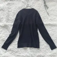 Theory セオリー 長袖 Ｖネック カシミヤ ウールニット 黒 メンズ XS