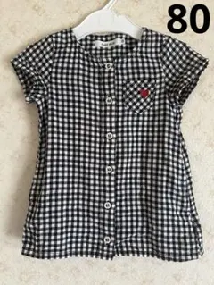 SLAP SLIP チェック柄 半袖ワンピース 80
