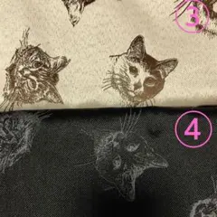 土日SALE中♡猫フェイス生地　ポリエステルジャガード　ゴブラン