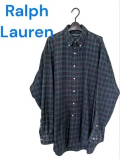 Ralph Lauren ポロ　チェック柄 長袖シャツ　ブラックウォッチ