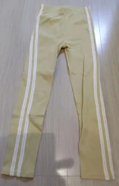 Bee キッズレギンス 130cm イエロー ストライプ