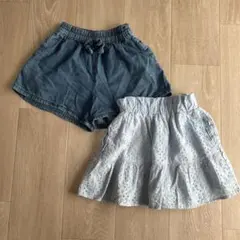 110 スカート ショートパンツ 女の子 まとめ売り GU