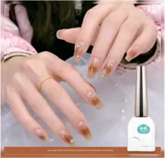 7番 ヌーディーカラージェル 血色ジェルネイル シアーブラウン 上品ネイル661